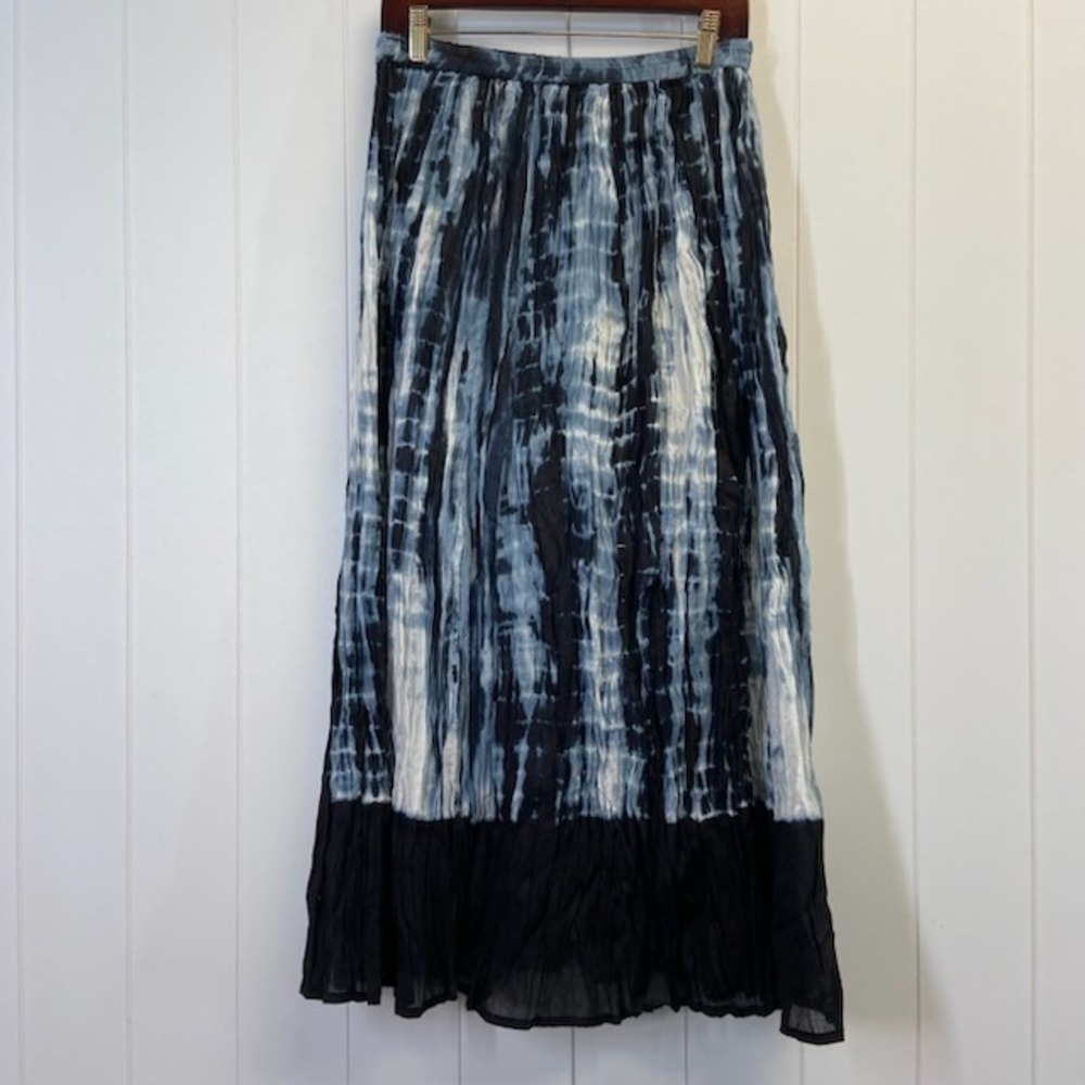 New Direction Y2K Boho Tie Dye Gauze Maxi Skirt Women Size XL Peasant Cottage